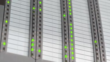 Endüstriyel iletişim arayüzü. Uzaktan IO sistemi. Sanayi kontrol sistemleri. Teşhis gösterimi, kanal durumları. Elektrik donanımı ve kablolama, yeşil yanıp sönen LED ışıklar, diyotlar, göstergeler