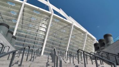 KYIV, UKRAINE, 28 Temmuz 2020: Ukrayna 'nın başkenti Kyiv' deki Olimpiyat Stadyumu olarak da bilinen Olimpiyat Ulusal Spor Kompleksi