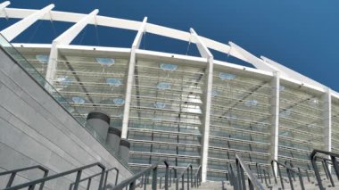 KYIV, UKRAINE, 28 Temmuz 2020: Ukrayna 'nın başkenti Kyiv' deki Olimpiyat Stadyumu olarak da bilinen Olimpiyat Ulusal Spor Kompleksi