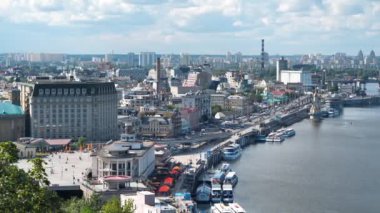 Ukrayna 'nın başkenti Kyiv' in manzarası