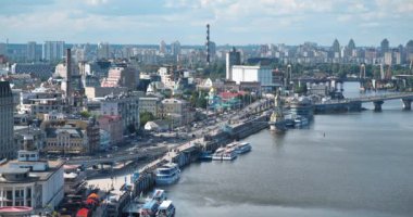 Ukrayna 'nın başkenti Kyiv' in manzarası