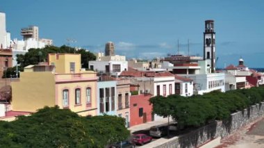 Santa Cruz de Tenerife şehrinin panorama manzarası, Kanarya adaları, İspanya