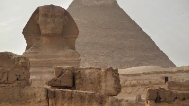 Büyük Giza Sfenksi ve Khafre Piramidi, Kahire, Mısır