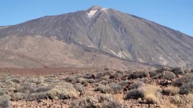 Tenerife Adası, Kanarya Adaları, İspanya 'daki Volkan Teide' nin eğik manzarası