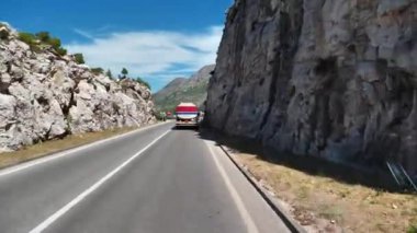 CROATIA, DUBROVNIK, JUNE 28, 2019: Road traffic on the way to Dubrovnik city in Croatia