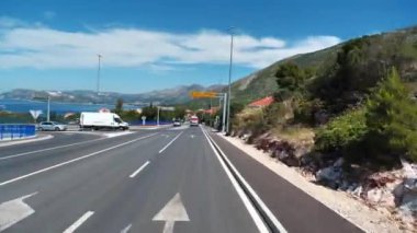 CROATIA, DUBROVNIK, JUNE 28, 2019: Road traffic on the way to Dubrovnik city in Croatia
