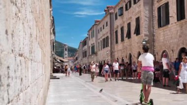 CROATIA, DUBROVNIK, JUNE 28, 2019: People on the streets of old town of Dubrovnik, Croatia