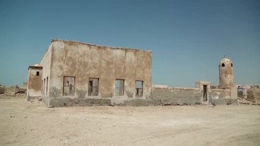 Terk edilmiş köy Al-Jumail, Kuzey kalıntıları Katar, Basra Körfezi, Arap Yarımadası'nda, Orta Doğu