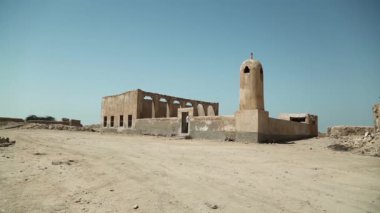 Terk edilmiş köy Al-Jumail, Kuzey kalıntıları Katar, Basra Körfezi, Arap Yarımadası'nda, Orta Doğu
