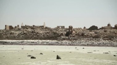 Terk edilmiş köy Al-Jumail, Kuzey kalıntıları Katar, Basra Körfezi, Arap Yarımadası'nda, Orta Doğu