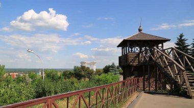 18. yüzyılda Poltava kalesinin yeniden inşası. Poltava - Ukrayna 'nın merkezinde Vorskla Nehri üzerinde yer alan şehir