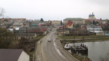 Batı Ukrayna 'nın tarihi Galiçya bölgesinde yer alan Zbarazh şehri Ternopil oblast veya vilayetinin panoraması