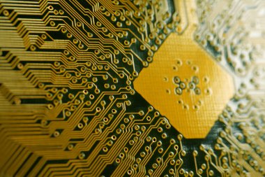 Bilgisayar ana kartı. 33 nolu anakaranın detayları.