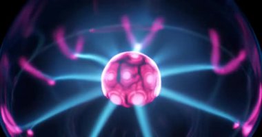 İçinde soy gaz bulunan plazma küresi ve iç küreden dış küreye kadar uzanan lifler. Elektromanyetik etkileşimler plazma küresindeki parıldayan liflerden sorumludur. Aynı zamanda iyonlaştırıcı olarak çalışıyor.