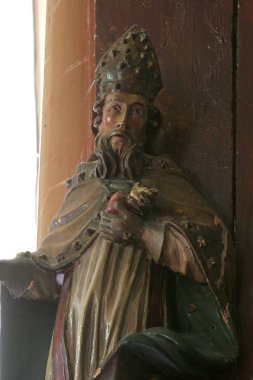 Hırvatistan 'ın Gornja Rijeka kentindeki Bakire Meryem' in Varsayımı Kilisesi 'ndeki Aziz Yusuf Sunağı' ndaki Aziz Anıtı