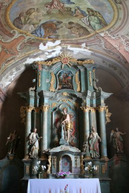 Altar of the Passion of Jesus in the parish church of St. Nicholas in Hrascina, Croatia