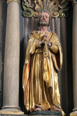 Aziz Peter, Cazma'daki Aziz Meryem Mecdelli Kilisesi'nin ana sunak üzerindeki heykeli, Hırvatistan