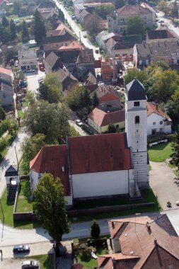 Hırvatistan 'ın Krizevci kentindeki Kutsal Haç Kilisesi