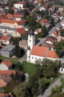 Hırvatistan 'ın Krizevci kentindeki Kutsal Haç Kilisesi