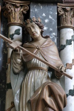 Aziz Helena, Hırvatistan 'ın Durdiç kentindeki Aziz George kilisesinde Kutsal Bakire Meryem sunağında heykel