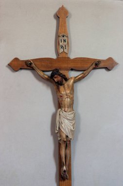 Crucifixion in the parish church of the Holy Three Kings in Karlovac, Croatia