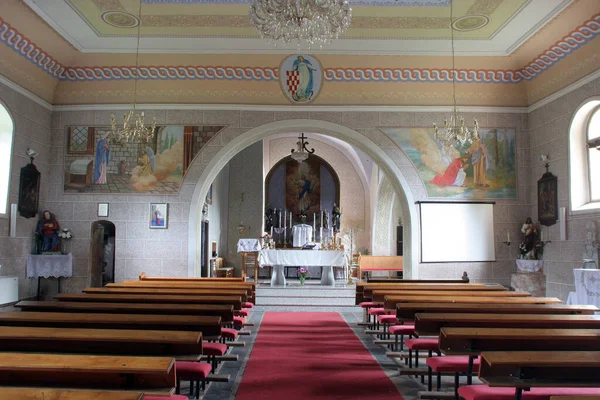 Pfarrkirche Mariä Himmelfahrt Gornja Rijeka Kroatien — Stockfoto