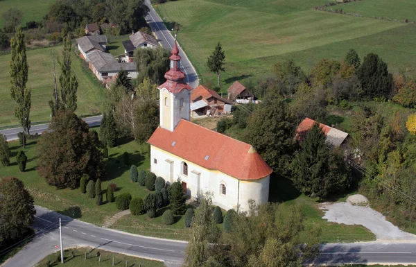 Plébánia Church Sacred Heart Jesus Saint Ladislaus Mali Raven Horvátország — Stock Fotó