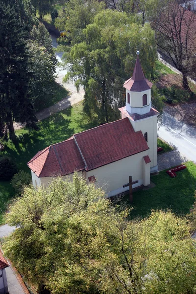 克罗地亚Krizevci的Saint Mark Krizin教堂 — 图库照片