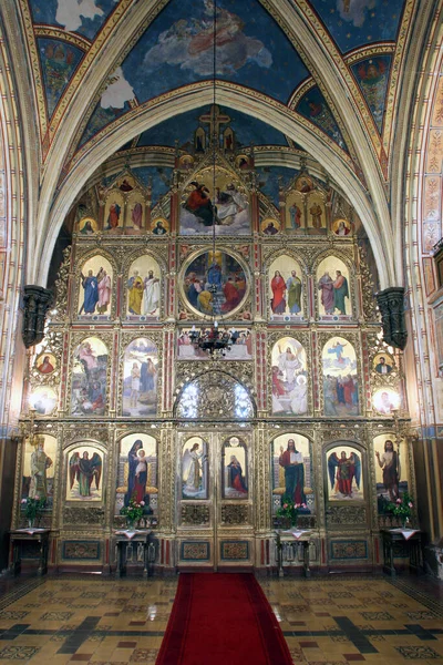 Иконостас Греко Католическом Соборе Святой Троицы Крижевцах Хорватия — стоковое фото