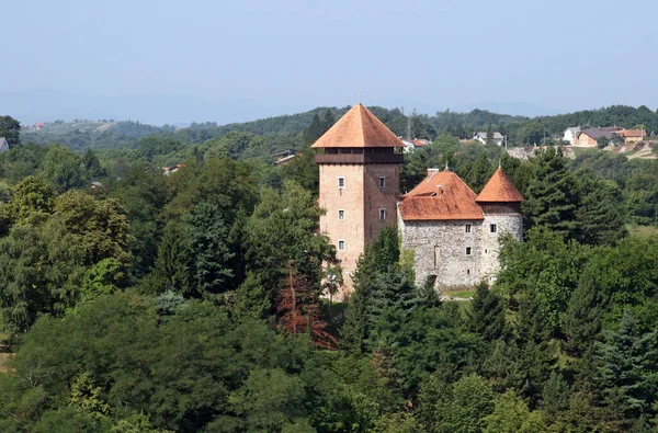 Cidade Velha Dubovac Tem Vista Para Cidade Croata Karlovac — Fotografia de Stock