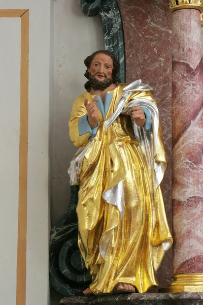 Άγαλμα Του Αγίου Στο Βωμό Του Αγίου Φραγκίσκου Βοργία Στην — Φωτογραφία Αρχείου