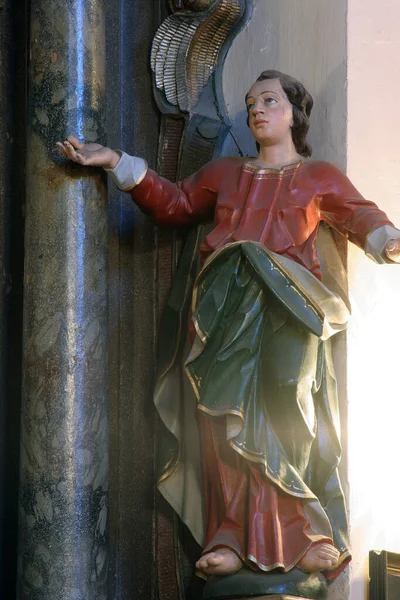 Ioan Statuie Altarul Patimilor Lui Isus Biserica Parohială Fecioarei Zăpadă — Fotografie, imagine de stoc
