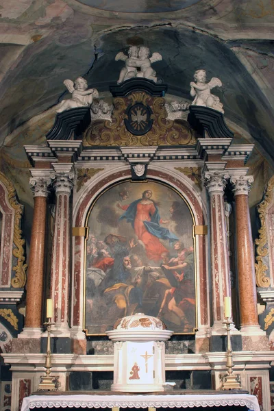 Altar Mayor Iglesia Santísima Virgen María Jastrebarsko Croacia — Foto de Stock