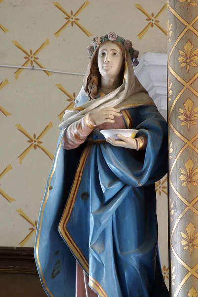 Άγαλμα Του Αγίου Στο Βωμό Του Αγίου Ιωσήφ Στην Ενοριακή — Φωτογραφία Αρχείου