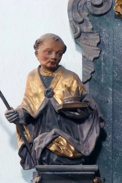 Statua Santa Sull Altare Quattordici Santi Aiutanti Nella Chiesa Santa — Foto Stock