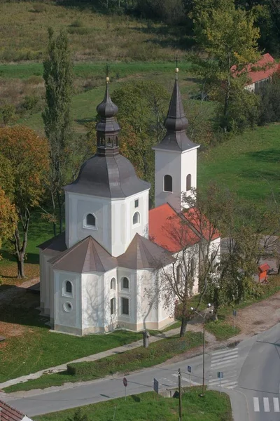 Kyrkan Our Lady Sorrows Carinthia Krizevci Kroatien — Stockfoto