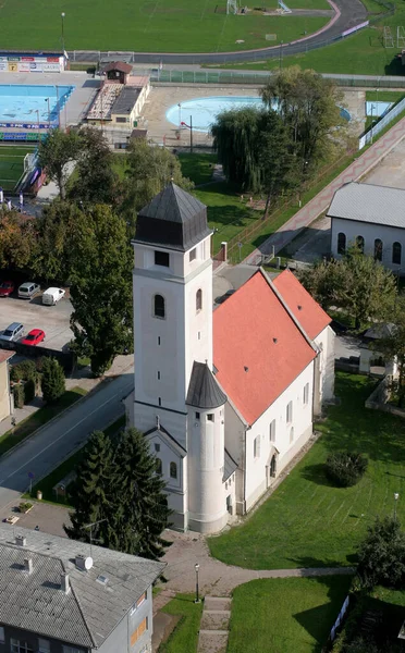 Church Holy Cross Krizevci Horvátország — Stock Fotó