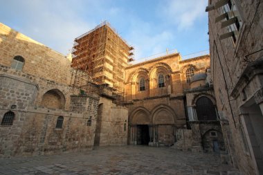 Kudüs 'teki Kutsal Mezar Kilisesi, İsa Mesih' in çarmıha gerildiği ve İsrail 'in mezarı.