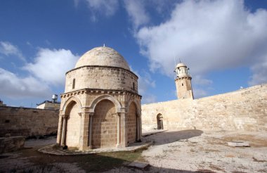 İsa Mesih 'in zeytin dağındaki yükselişi şapeli (12. yüzyıl), Kudüs, İsrail