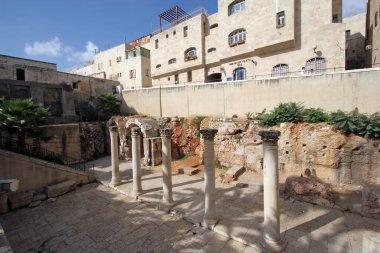 İsrail, Kudüs 'teki Antik Roma şehrindeki Cardo ana caddesi.