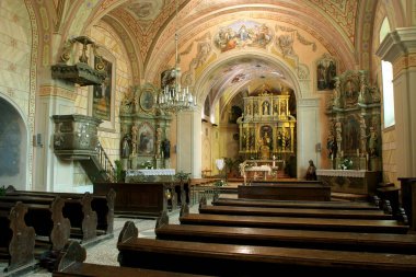 Hırvatistan 'ın Kriz kentinde Kutsal Haç Kilisesi