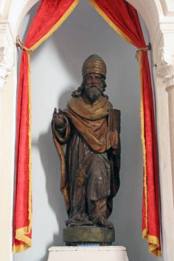 Aziz Spyridon, Korcula, Hırvatistan 'daki Aziz Michael Kilisesi' nde heykel