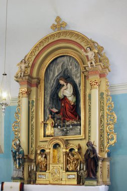 Hırvatistan 'ın Prilisce kentindeki Aziz Mary Kilisesi' nin ana mihrabı