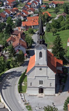 Hırvatistan 'ın Krapinske Toplice bölgesindeki Kutsal Üçlü Kilisesi
