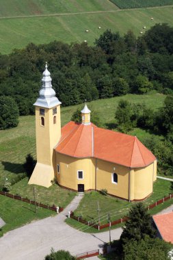 Hırvatistan 'ın Kupinec kentinde Bakire Meryem Varsayımı Kilisesi