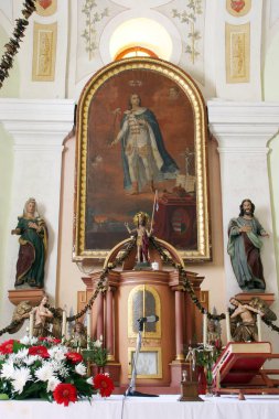 Main altar in Parish Church of  Saint Emeric in Kostel, Croatia