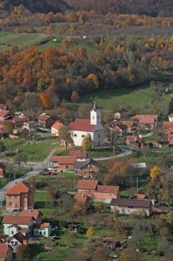Hırvatistan 'ın Hrastovica kentindeki Aziz Bartholomew Kilisesi