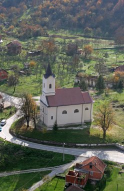 Hırvatistan 'ın Hrastovica kentindeki Aziz Bartholomew Kilisesi