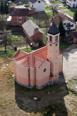 Hırvatistan 'ın Gvozd kentinde Aziz Peter ve Paul Kilisesi