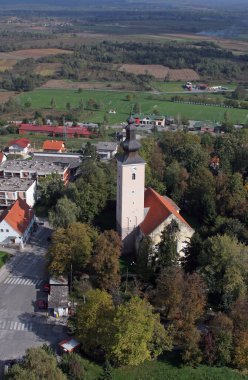 Hırvatistan 'ın Kriz kentinde Kutsal Haç Kilisesi